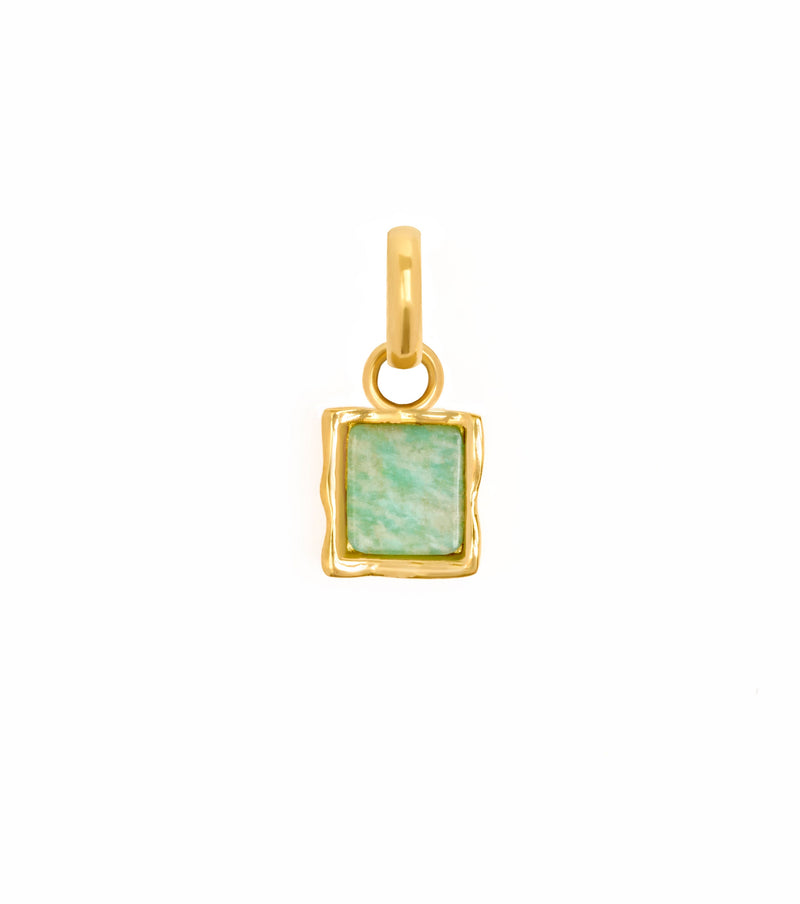 Molten Amazonite Charm (Gold)
