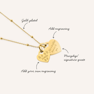 Murphys Sketches Token Heart Necklace (Gold)