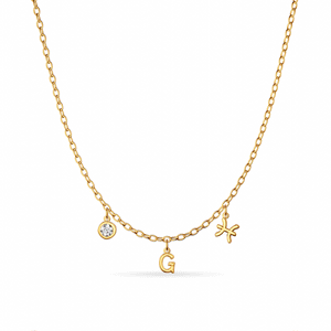 Made Mine Fine Charm Necklace (Gold)