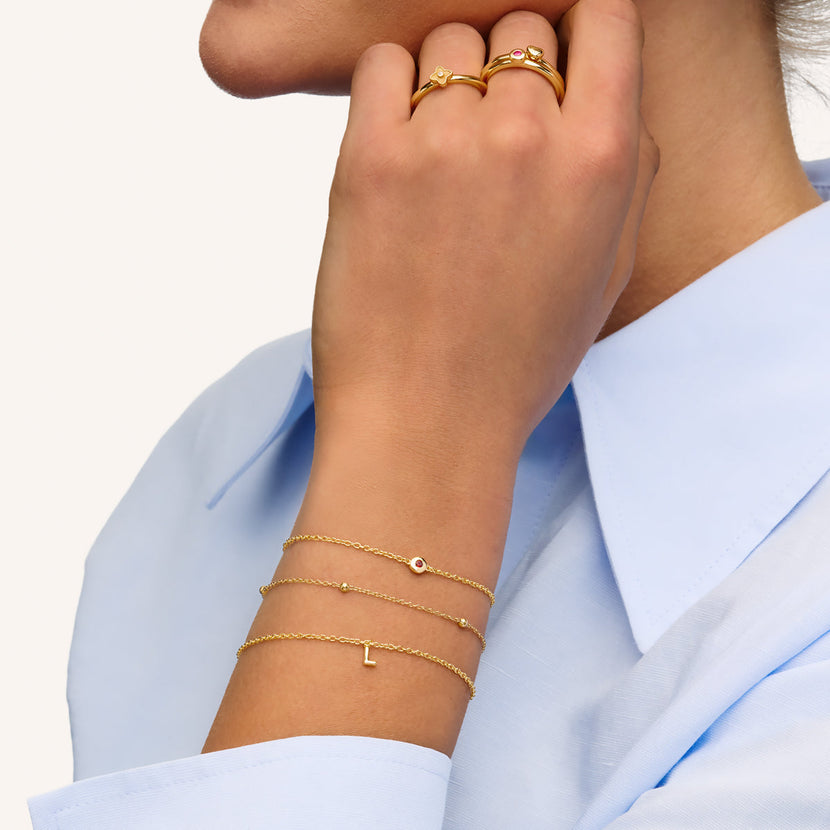 Fine Single Charm Bracelet (Gold)