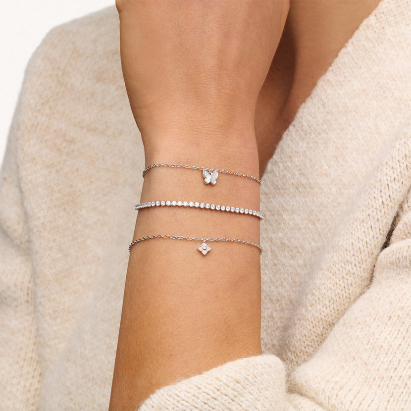 Fine Single Charm Bracelet (Silver)