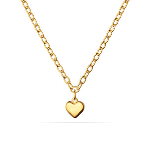 Fine Molten Heart Necklace (Gold)