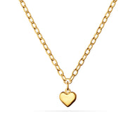 Fine Molten Heart Necklace (Gold)