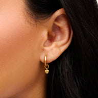 Fine Molten Heart & White Topaz Earring Bundle (Gold)