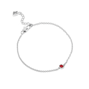 Made Mine Round Birthstone Bracelet (Silver)