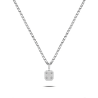 Men's Rivet Pendant Necklace (Silver)