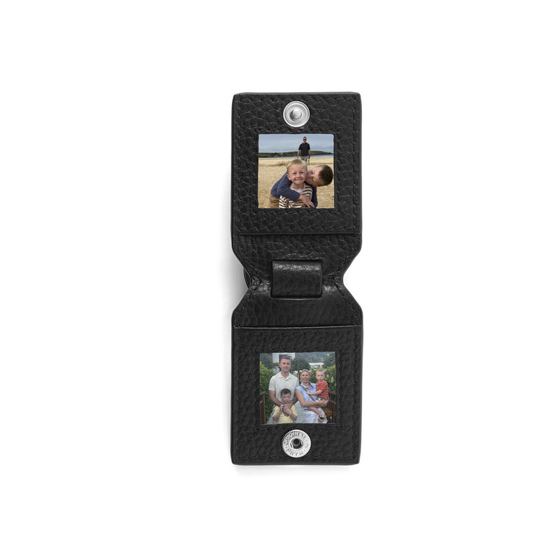 Men's Leather Photo Keyring (Black)
