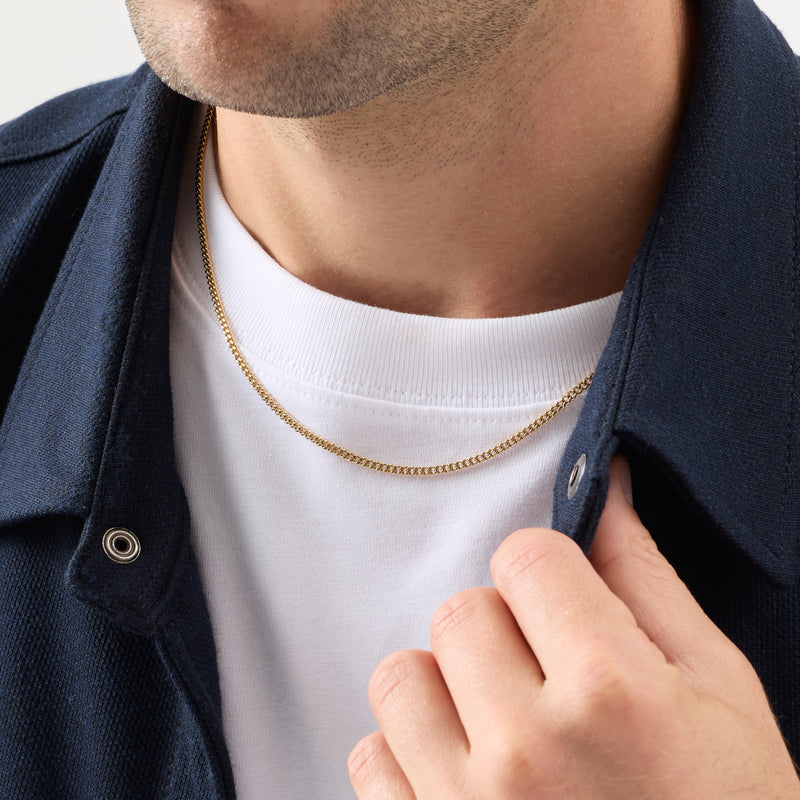 Intersection Curb Chain Necklace (Gold)
