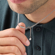 Intersection Curb Chain Necklace (Silver)