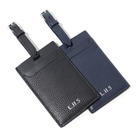 Men's Leather Luggage Tag (Black)