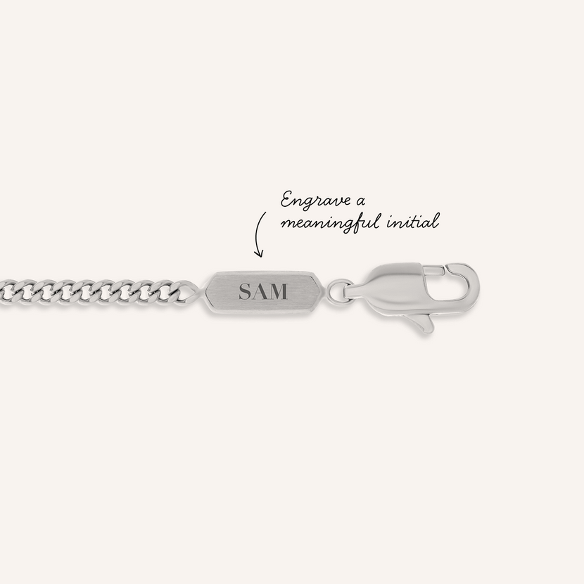 Intersection Curb Chain Necklace (Silver)