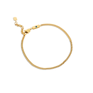 Intersection Curb Chain Birthstone Bracelet (Gold)
