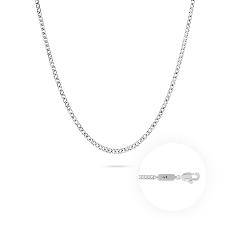 Intersection Curb Chain Necklace (Silver)