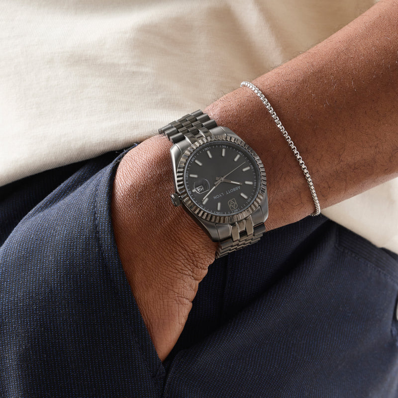 Belgravia 41 Gunmetal Watch (Silver)