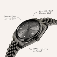 Belgravia 41 Gunmetal Watch (Silver)
