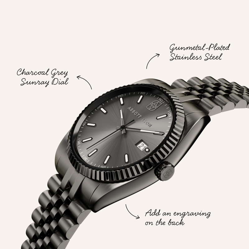 Belgravia 41 Gunmetal Watch (Silver)