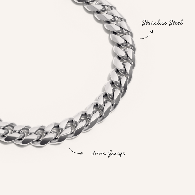 Curb Chain Bracelet (Silver)
