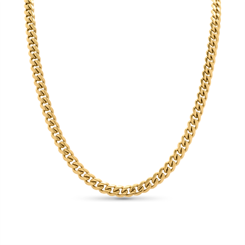 Men's Curb Chain Necklace (Gold)