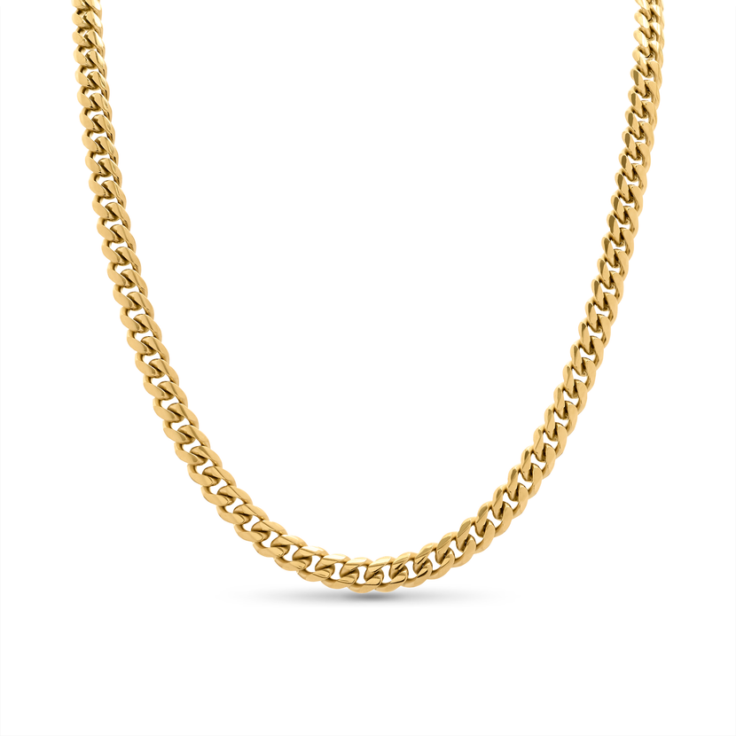 Men's Curb Chain Necklace (Gold)