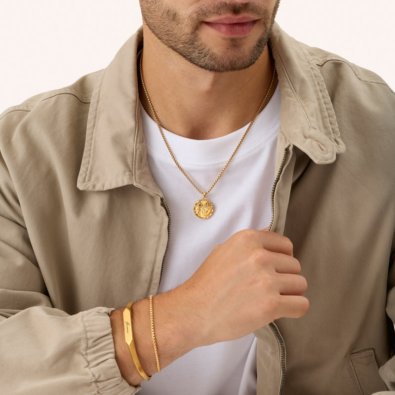 Traditional Zodiac Coin Necklace (Gold)