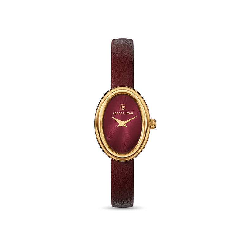 Monroe Burgundy Leather Watch
