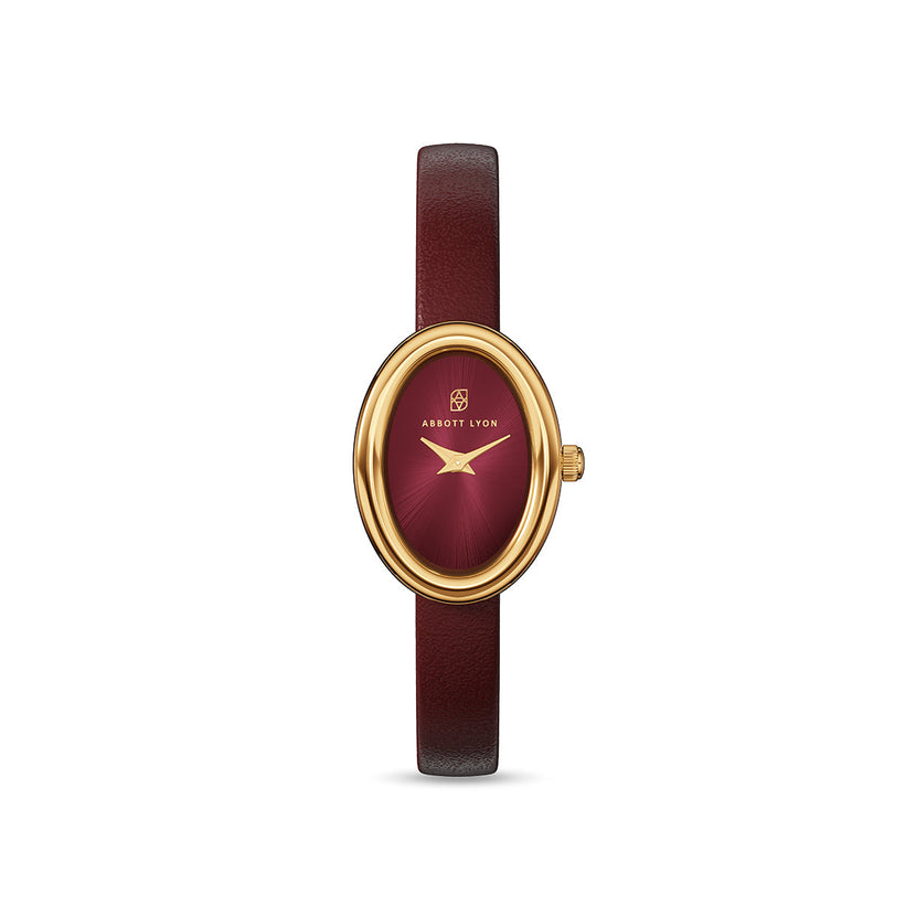 Monroe Burgundy Leather Watch