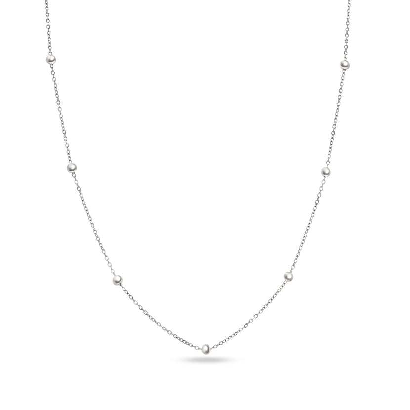 Layering Mini Me Fine Chain Necklace (Silver)