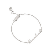 Fine Mini Signature Name Bracelet (Silver)