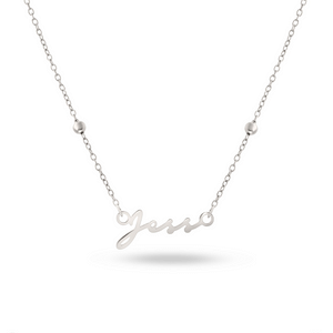 Mini Signature Name Necklace (Silver)