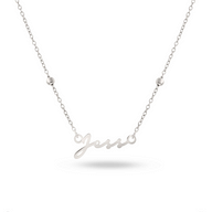 Matching 'Mini & Me' Signature Name Necklace Set (Silver)