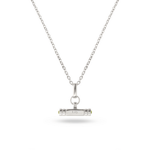 Mini Custom Stamped T-Bar Necklace (Silver)