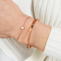 Mini Heart Birthstone Bracelet Bundle (Rose Gold)