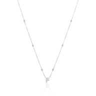 Made Mine Mini Letter Sphere Chain Necklace (Silver)