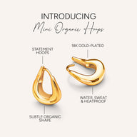 Mini Organic Hoops (Gold)