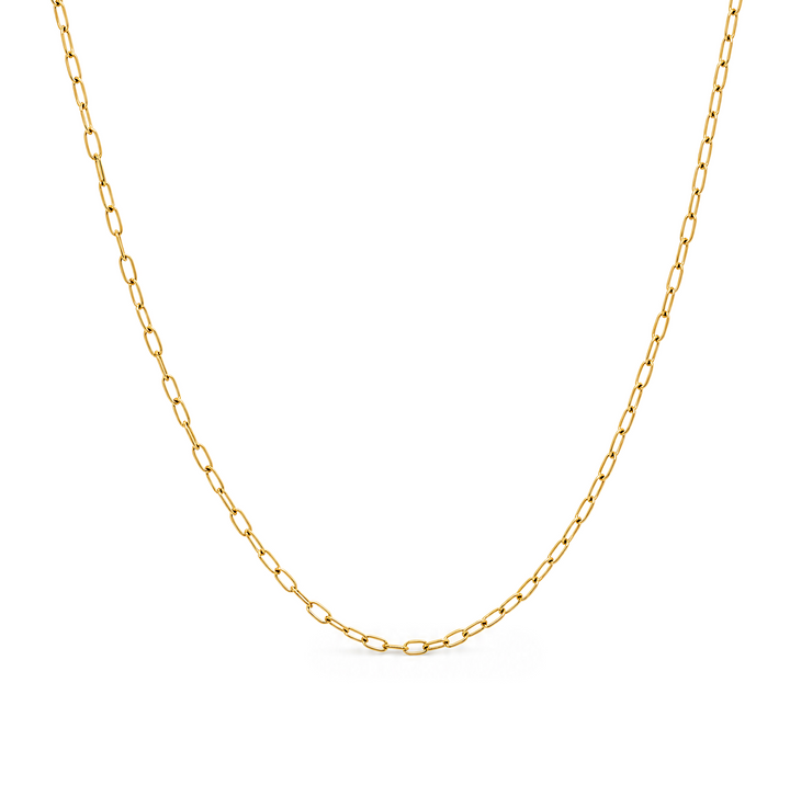 Mini Paperclip Chain Necklace (Gold)