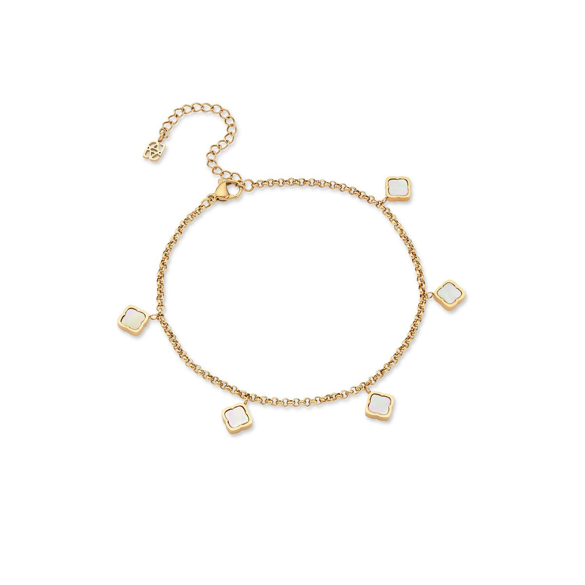 Mini Pearl Clover Anklet
