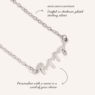 Fine Mini Signature Name Necklace (Silver)