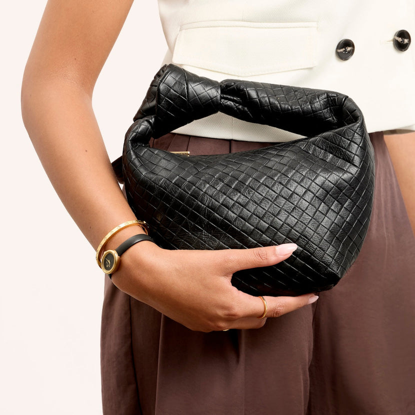 Vienna Mini Leather Bag (Black)