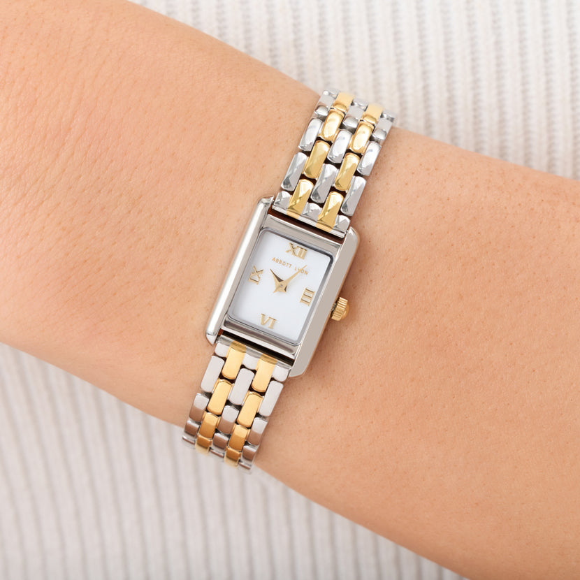 Mini Chelsea Mother of Pearl Watch (Gold/Silver)