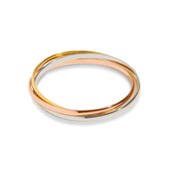 Trilogy Bangle (Gold/Rose Gold/Silver)