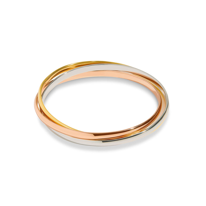 Trilogy Bangle (Gold/Rose Gold/Silver)