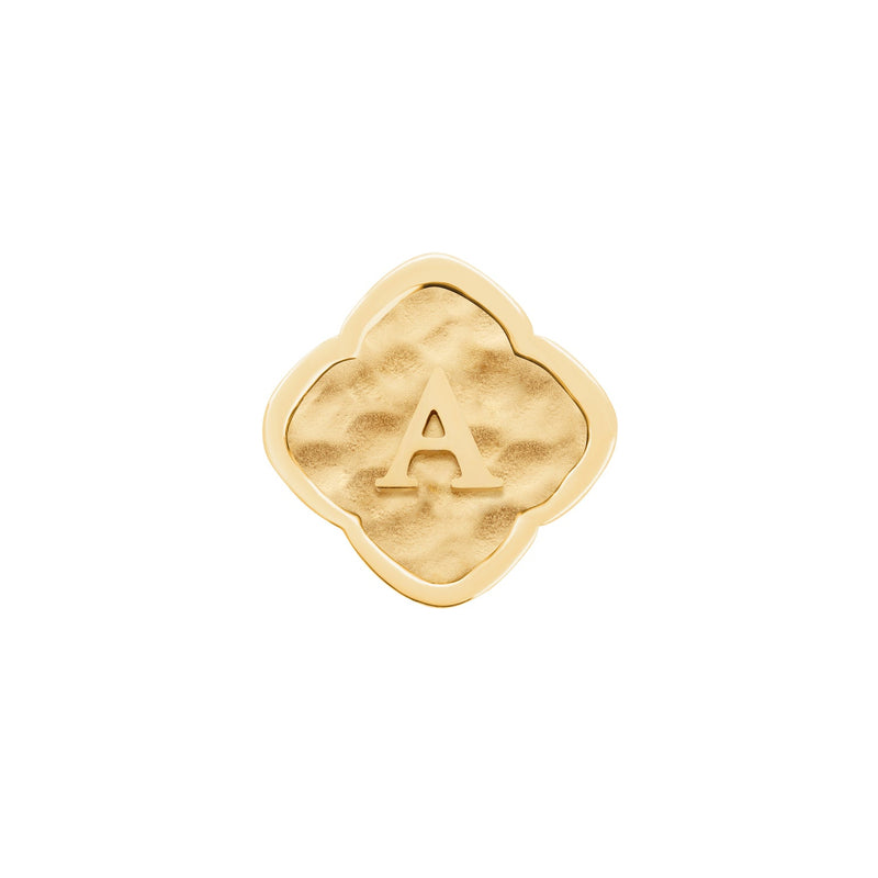 Rosette Molten Clover Charms (Gold) - Initials
