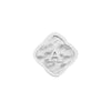 Rosette Molten Clover Charms (Silver) - Initials