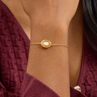Pearl Molten Bracelet (Gold)
