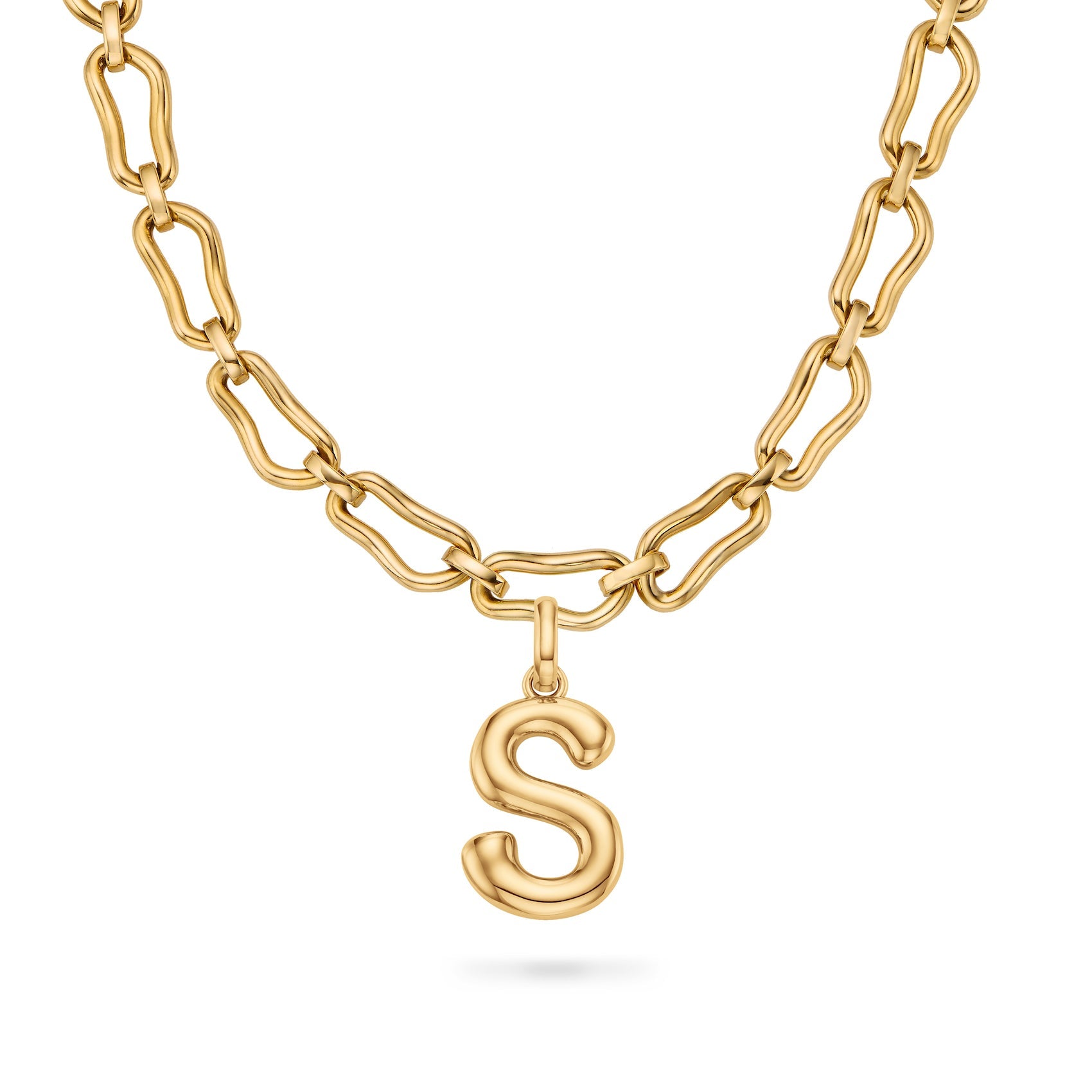 Molten Initial Necklace