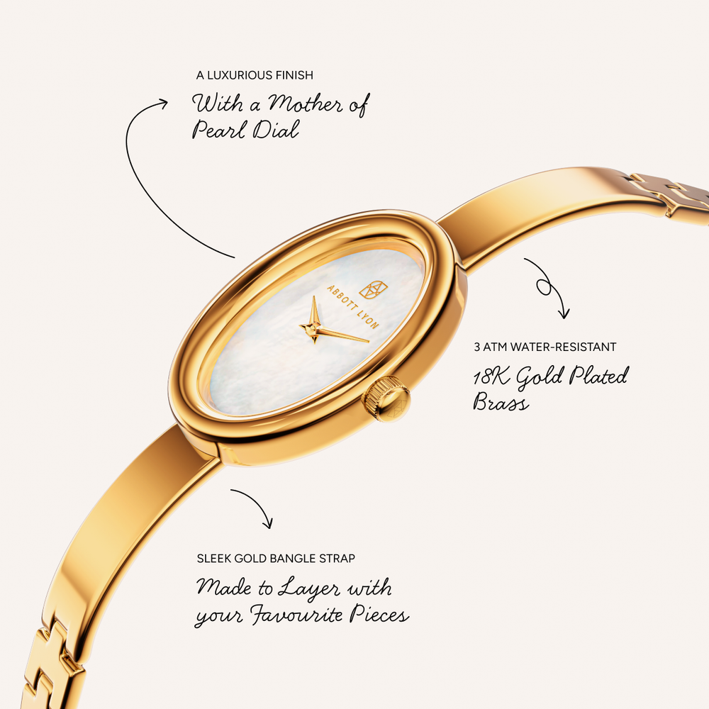 Monroe Bangle Watch (Gold) - Main Image
