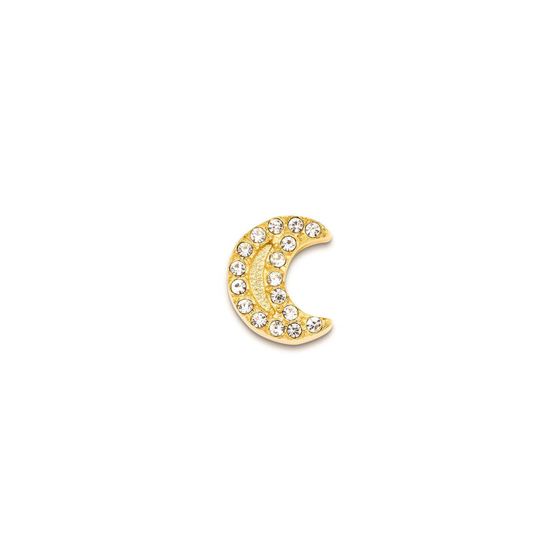 Moon and Back Moon Bracelet Charm (Gold)