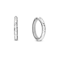 Moon and Back Hoop Earrings (Silver)