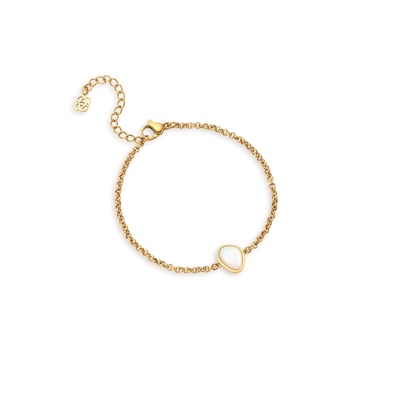 Organic Moonstone Bracelet (Gold)