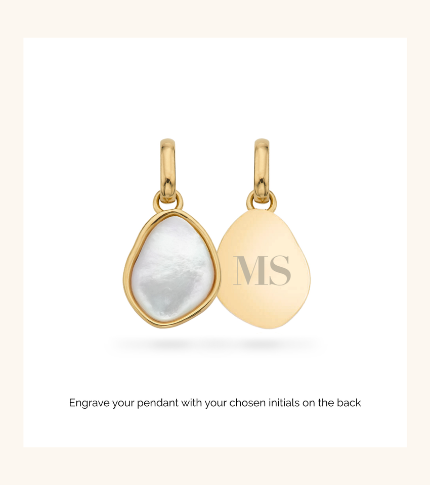 Organic Moonstone Necklace (Gold)